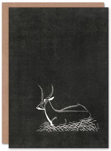 Artery8 Samuel J De Mesquita Art Card Stylised Waterbuck Painting