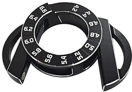 Präzises Fahrhöhen Messgerät mit Kalibrierungsteilungen für Autos, 4, 0 mm bis 6, 6 mm weit, Aluminium Metall, leichtes Fahrhöhenmessgerät aus Aluminium