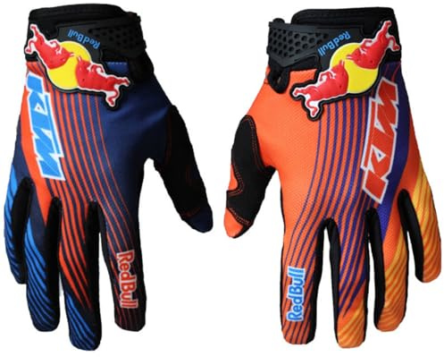 TATACLEA Off-Road Motorcycle,Dirt Bike,ATV, BMX, MTB Racing,Breathable & Non-Slip Outdoor Sports Gloves for Men & Women(Blue,M)