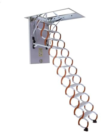 scala per soffitto Scale for soffitta nascoste, scale pieghevoli retrattili da parete, angolo di inclinazione regolabile for la casa telescopic(70 * 120cm)