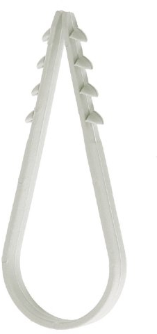 Dübelschelle DKS 20-40 hellgrau, Kabelbinder, Kabelhalter (Packung mit 200 Stück)