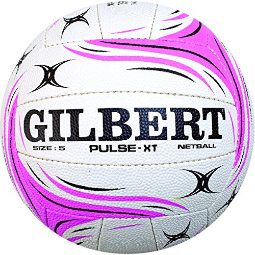 Gilbert Damen Pulse XT Match Net Ball, Weiß/Rosa/Schwarz, Größe 5