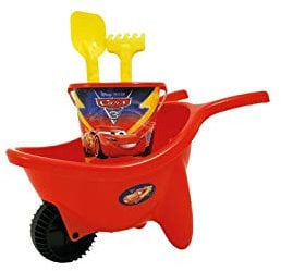 URBN-TOYS 4 Piece Wheelbarrow Beach Set Cars 3