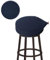 BUYUE Barhocker Hussen, Luxus Stoff Durchmesser 30-35cmRunde Knitter-resistente Dehnbare waschbar staubdicht Hocker Sitzbezug, S-Marineblau-1 Stück