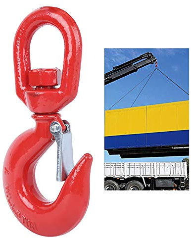 Gancio di Sollevamento Rotondo Costruzione 5T Gancio Girevole Gancio Costruzione in Acciaio Legato Gancio per Gru Gancio Rotante per Sollevamento in Fabbrica