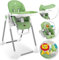 KIDIZ® 3in1 Hochstuhl Kinderhochstuhl inkl. Spielbügel, Babyliege, Kombihochstuhl Babyhochsitz,7 höhenverstellbar Verstellbare Rückenlehne, mitwachsend ab 0 bis 36 Monate Babystuhl, Grün