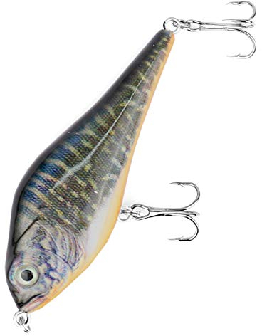 Major Fish Medium Jerk Jerkbait 10 cm Hecht Wobbler Kunstköder zum Hecht Angeln Hecht UV