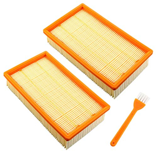 MCHNIC 2x Flachfaltenfilter Filter für Hilti VC-20, VC-40 Kärcher NT 25/1 Ap, NT 35/1 Ap, NT 35/1, NT 45/1, NT 55/1, NT 361, NT 561, NT 611 Tact, Te, M, Eco Staubsauger Ersetzt Kärcher 6.904-367.0