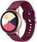 LINCCI 20mm Armband Für Samsung Galaxy Watch Active/Active 2/Watch 4/Watch 4 Classic/Watch 3 41mm/Watch 42mm, Damen Herren Silikon Armbänder für Garmin Vivoactive 3 3 Music/Venu Sq Music Weinrot L
