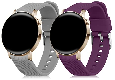 kwmobile Pulsera compatible con Huawei Watch GT 3 Pro (43mm) / Watch GT 3 (42mm) correa - 2x Correas de silicona flexible - Tamaño ajustable