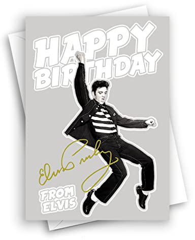 HWC Trading Elvis der König Geburtstagskarte für Rock-and-Roll-Fans