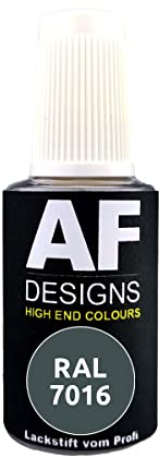 Alex Flittner Designs Lackstift RAL 7016 ANTHRAZITGRAU stumpfmatt 20ml Reparaturstift Acryl Retuschierlack Reparaturlack Holz Metall Möbel Bad