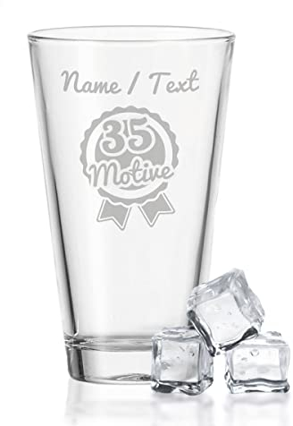 GRAVURZEILE Leonardo Wasserglas mit Gravur - Auswahl von 35 Motiven - Personalisiert mit Name - Geeignet für Groß und Klein - Schönes Geschenk für Sie & Ihn - Geschenke zu Geburtstag & Weihnachten