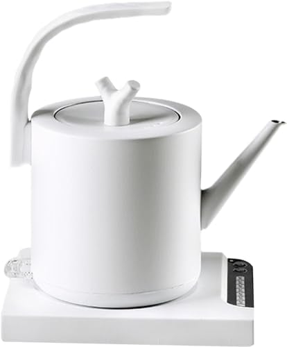 DFZHiuat Electric Gooseneck Kettle with Variable Temperature, 1 Liter Coffee & Teapot, Stainless Steel Temperature Control Kettle - Fast Boil, Smart Eco - Boil Dry Protection (White)