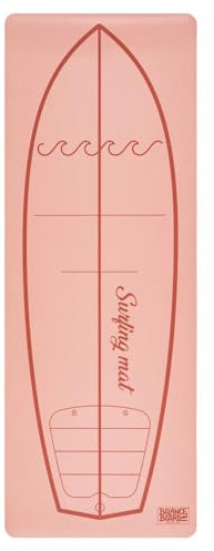 Balance Board Pro | Surfing Mat | Surftraining Pop Up | Verbessert die Pop-Up Technik | Surfbrett | Yogamatte für Surfer - Umweltfreundliche rutschfeste Matte (Peach)