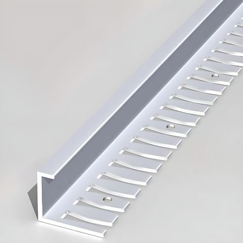 Raouoae Bande D'extrémité De Carrelage 90 Cm *3 Pièces Profilé d'angle Pliable en Aluminium Anodisé C pour Bordures De Carrelage dans Salle De Bain Cuisine Et Salon(Silver,H:12.5MM)