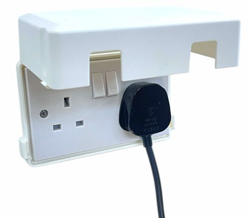 Socket Protector Cover Double Gang Socket Cover Prevents Tampering Accidents for Home, School, Nurseries UK 3 Pin Plug Cover (1 Socket)