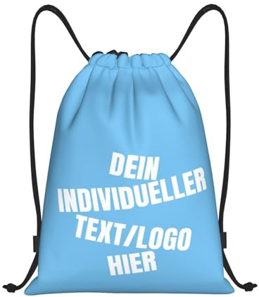 Tingwei Personalisiertes rucksack Turnbeutel mit Kordelzug mit Foto/Logo/Text, personalisierte Sporttasche, Sportbeutel für Herren und Damen,wasserdicht Turnbeutel, Schwimmtasche,Sport