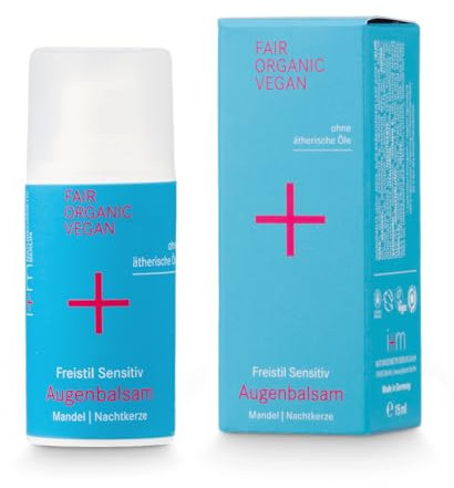 i+m® Augenbalsam 15ml · Empfindliche Haut Augenkontur Balsam · Mit Hyaluron & Mandelöl · Natürliche BIO Augensalbe für empfindliche Augen · Glättet Falten · Naturkosmetik, Vegan