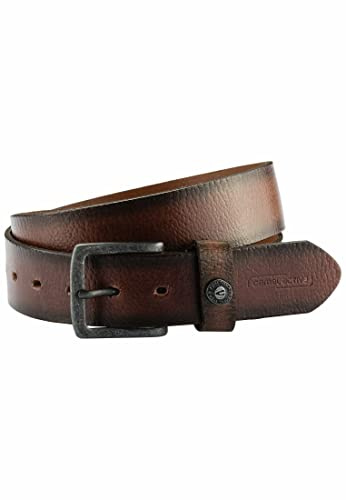 camel active Herren hochwertiger Ledergürtel - individuell kürzbar - geeignet für Hosen und Anzüge Cognac S (Herstellergröße: 80-85 cm)