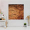banjado® Magnettafel 50 x 50 cm/Magnetwand aus Metall/Magnetpinnwand als Memoboard/Pinnwand Magnettafel Küche, Büro, Kinderzimmer inkl. 4 Magnete & Montageset - Motiv Trockenes Holz