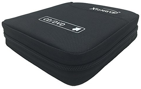 BEYLEG 32 Disc CD DVD Blu-Ray Portable Wallet Storage Organizer Holder Case Bag Album Box (32-Capacity, Black)