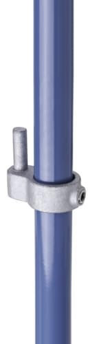 WITTKOWARE Rohrverbinder aus verzinktem Temperguss, für Rohr-Außendurchmesser 48,3mm (1½), Formteil: Torscharnier (Stellringzapfen)