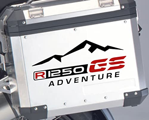 n.2 Adesivi per valigie allu sostitutivo per BMW R 1250 GS (Black/Red)