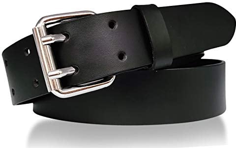 FRONHOFER Arbeitsgürtel Leder 4 cm, Doppeldorn-Rollschnalle