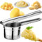 KADAX Kartoffelpresse für Kartoffelbrei, Spätzle, Gemüse, Obstsäfte, Multipresse, Kartoffelstampfer aus Edelstahl, Länge: 24,5 cm, spülmaschinenfest, Spätzlepresse, silber