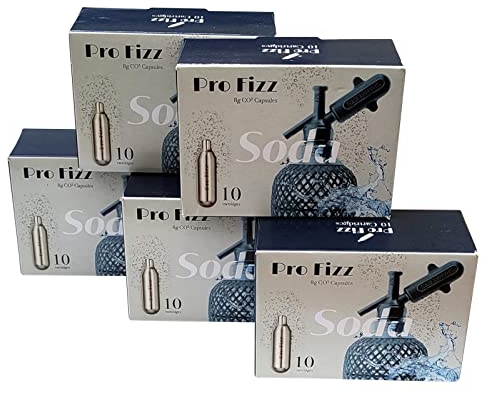 8 Gram Co2 Soda Injection Cartridges/Bulbs - Pack of 50