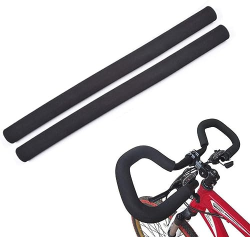 2 fundas para manillar de bicicleta de montaña, de esponja, para manillar de bicicleta de montaña, color negro