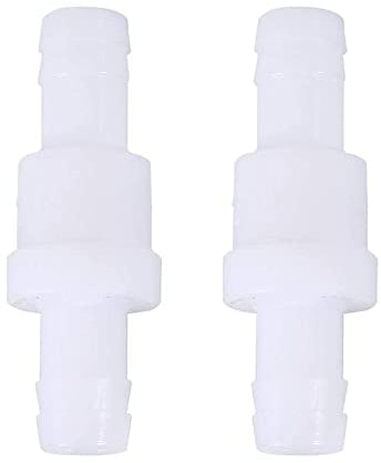 2 Pieces Inline Check Valve One Way Non Return Check Valve Plastic Water Non Return Valves for Water Fuel Gas Liquid Air