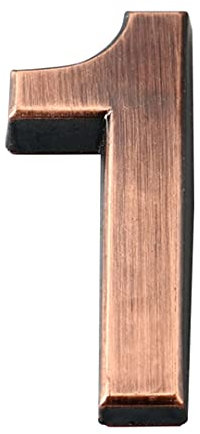 Zayookey Numéros de Maison Autocollants 7cm Moderne Numéro de Porte Plaques de Numéros de Boîte aux Lettres 3D Adhesive House Number Sign (number 1)