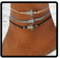 Wedity Turtle Cheville Ensemble Perlé Cheville Bracelets Multicouche Chaîne Accessoires Tressé Plage Pied Bijoux Réglable pour Femmes Filles