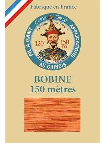 Sajou Bobine de Fil à Gant - Fil Patchwork et appliqué Fil Au Chinois - Fabriqué en France - Coloris 390 : Orange