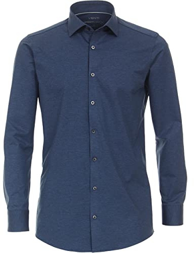 Venti Businesshemd Uni Modern Fit Mittelblau 42