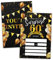 Surprise Party-Einladungskarten zum 60. Geburtstag, mit Umschlägen, 10,2 x 15,2 cm, schwarze und goldene Geburtstagseinladungen, zum Ausfüllen von Konfetti-Luftschlangen, Party-Einladungen