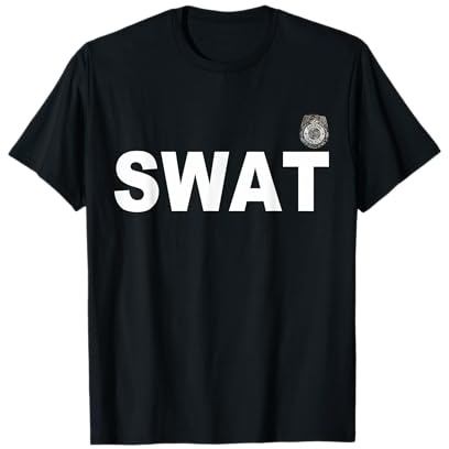 SWAT Polizist Kostüm Herren Damen Kinder Uniform Polizei T-Shirt