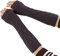 Winter Gestrickte Handschuhe für Damen, Tukistore Fingerlose Armstulpen Feinstrick lang Handwärmer Stulpen, Warm Strick Handschuhe Pluswärmer Handstulpen Armwärmer Stulpen für Damen (Dunkelgrau#1)
