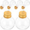 10Stücke Weihnachtsflaschen Wiederverwendbar Saftflaschen zum Befüllen Transparente Weihnachtskugeln Bonbonglas mit Deckel Weihnachtsbaum Kugeln Leere Milchflaschen Flaschen Plastikflaschen(50ml）