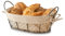 Brotkorb/Obstkorb mit waschbarem Stoffeinsatz, 30 x 21 x 11 cm