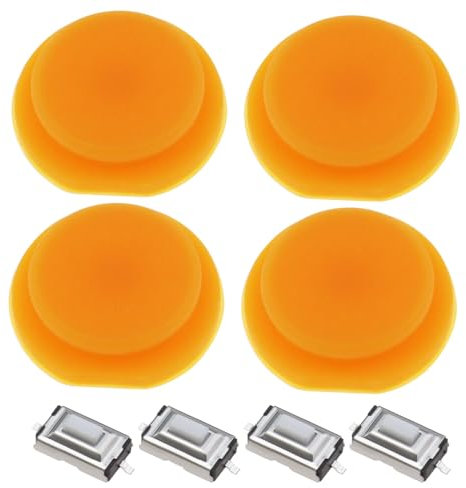 VGOL 4 pulsanti di ricambio per chiave auto, ricambio per chiave auto a 1 pulsante, compatibile con interruttori tattili Smart Fortwo 450, parte di ricambio in gomma