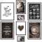 ARTFAVES® Poster Set - COFFEE LOVE - mehrteilige Wanddeko Wohnzimmer & Küche & Esszimmer - 8 moderne Wandbilder Kaffee Deko, Espresso, Coffee time - mit Rahmen Schwarz