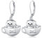 REDSUN Cup Ohrringe 925 Sterling Silber Hund Cup Ohrringe Hund Hanging Leverback Ohrringe Schmuck Geschenke für Frauen Mädchen Kinder Geburtstag