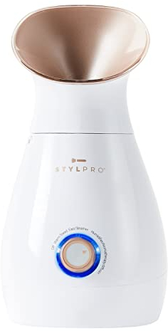 STYLPRO Vapeur 4 en 1 : vaporisateur facial, diffuseur d'aromathérapie, humidificateur et chauffe-serviettes - Brume faciale ionique pour un nettoyage en profondeur, spa domestique luxueux,