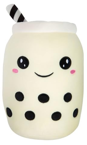 VFM - Boba Tea Soft Toy White Bubble Tea Plush Pillow, Cute Soft Stuffed Toy Plush Toy Cute Stuffed Plushie, Gifts for Birthday, Valentine's Day Christmas- 1 X Milk 15cm