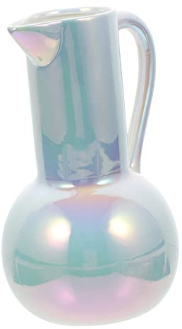 Zerodeko Ceramic Kettle Vase White Vases for Decor Classic Urn Planter Pitcher Floral Vase Pitcher Vase Blenders for Kitchen Home Decoration Water Jug Vase Decoration Shumen Ceramics Simple
