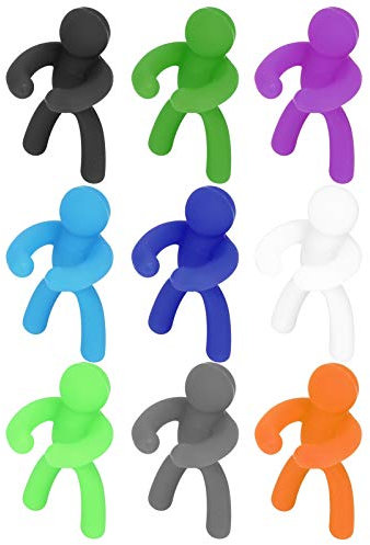 TARSHYRY Wine Glass Marker,24PCS Reusable Colorful Drinking Glass Identification Labels, Drink Markers for Glasses Cup, Beer Bottle, Mug, Jar (12pcs)