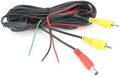 Cable de vídeo para cámara de marcha atrás, cable de extensión RCA macho y cable de alimentación para cámara trasera de coche e imagen de estacionamiento 6M